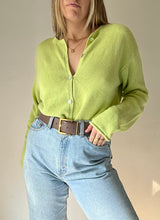 Load image into Gallery viewer, 90s Lime Cardigan
