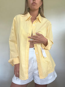 90s Lemon Pinstriped Shirt