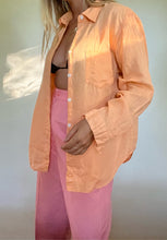 Load image into Gallery viewer, 80s Tangerine Linen Shirt
