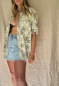 90s Silk Hibiscus Shirt