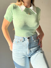 Load image into Gallery viewer, 70s Seafoam Knit Bodysuit
