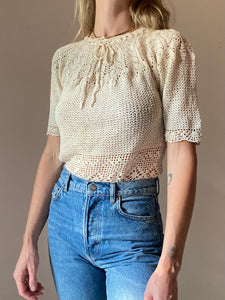 40s/50s Hand Crochet Blouse