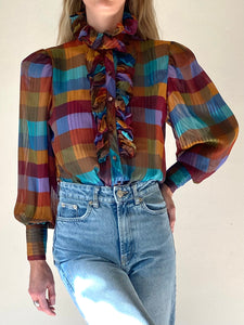 70s/80s Rainbow Dream Blouse