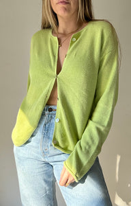 90s Lime Cardigan